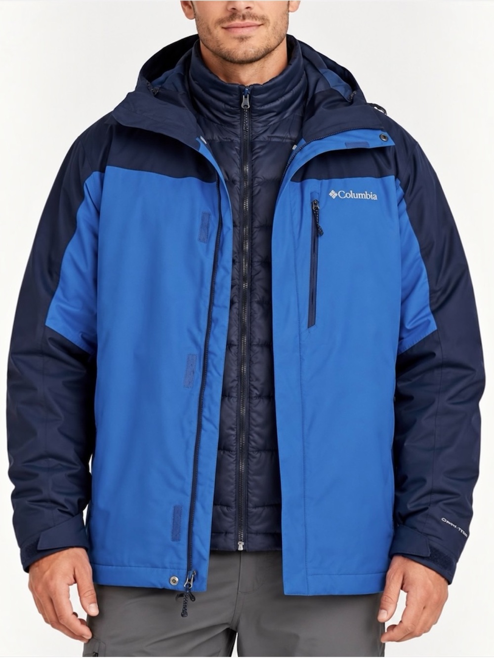 NWT $230 Columbia Men’s Whirlibird V Interchange 3-in-1 Jacket Blue Navy Big 4X